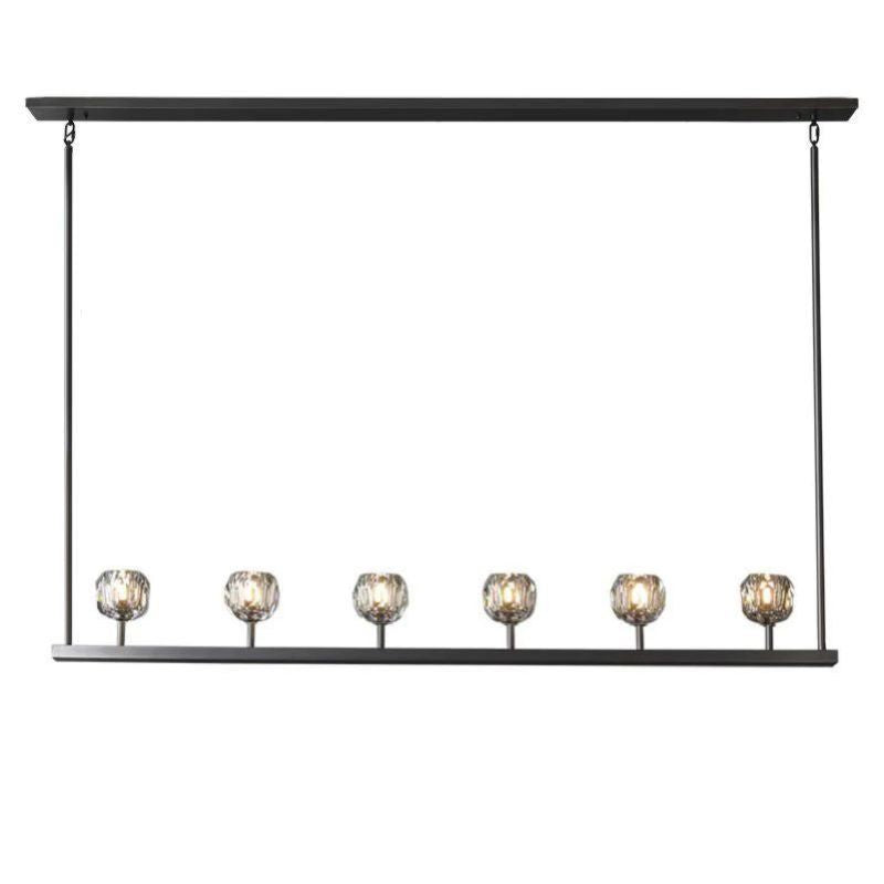 Balle Crystal Linear Chandelier 60"