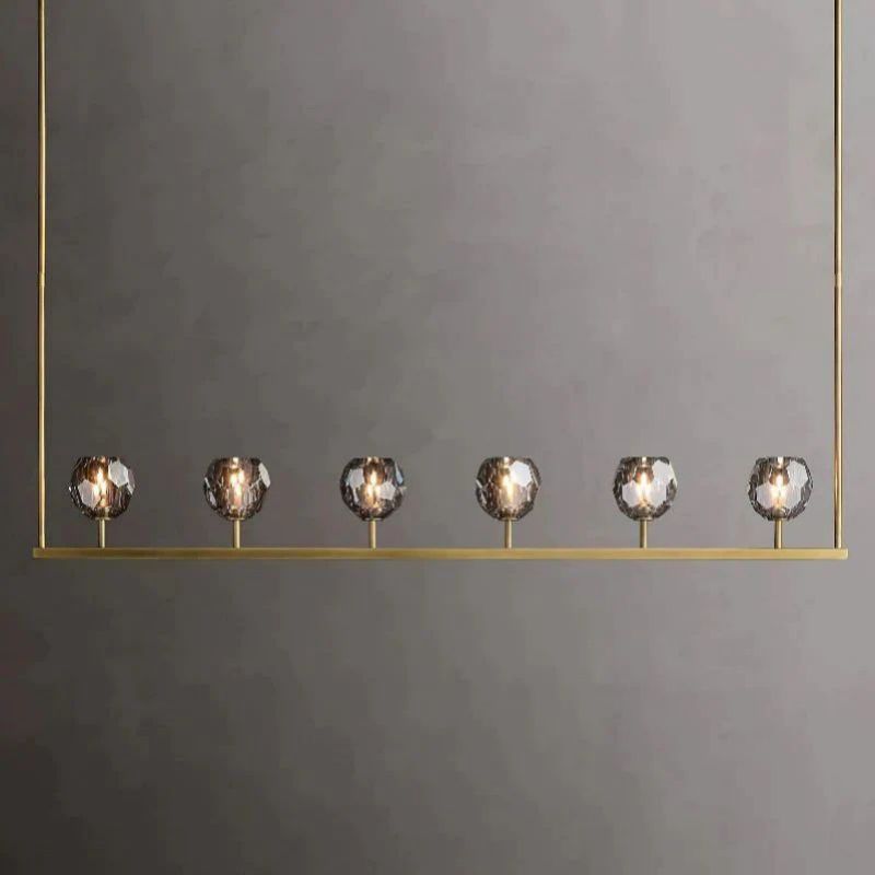 Balle Crystal Linear Chandelier 60"