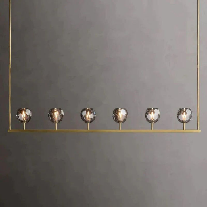 Balle Crystal Linear Chandelier 60"