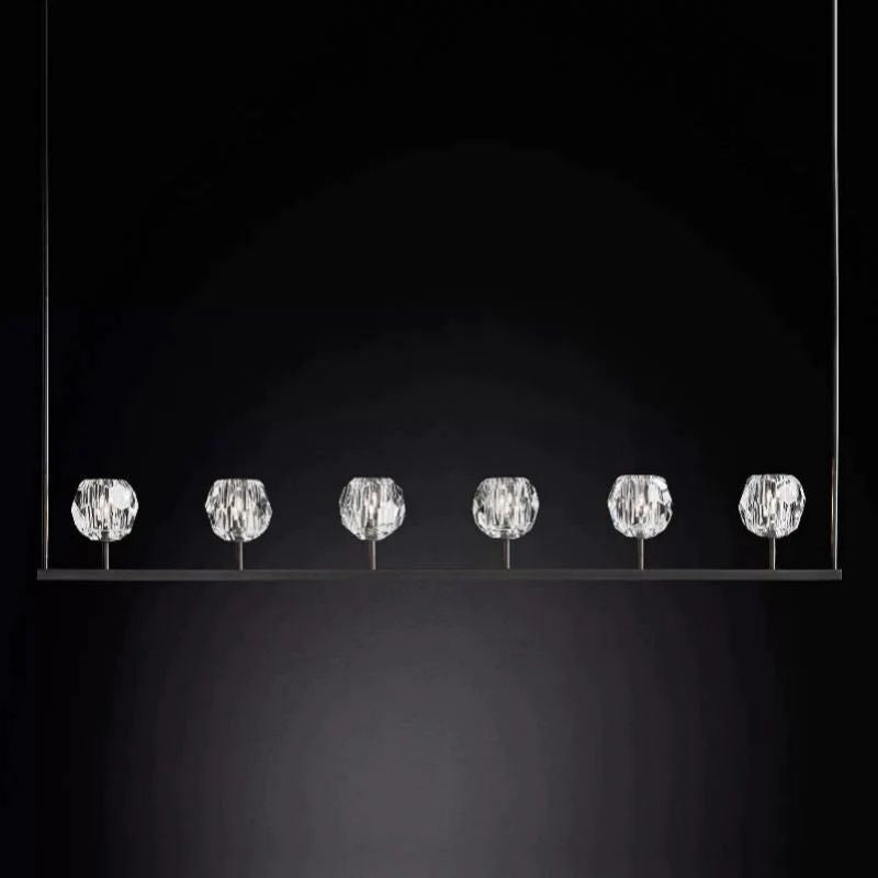 Balle Crystal Linear Chandelier 60"