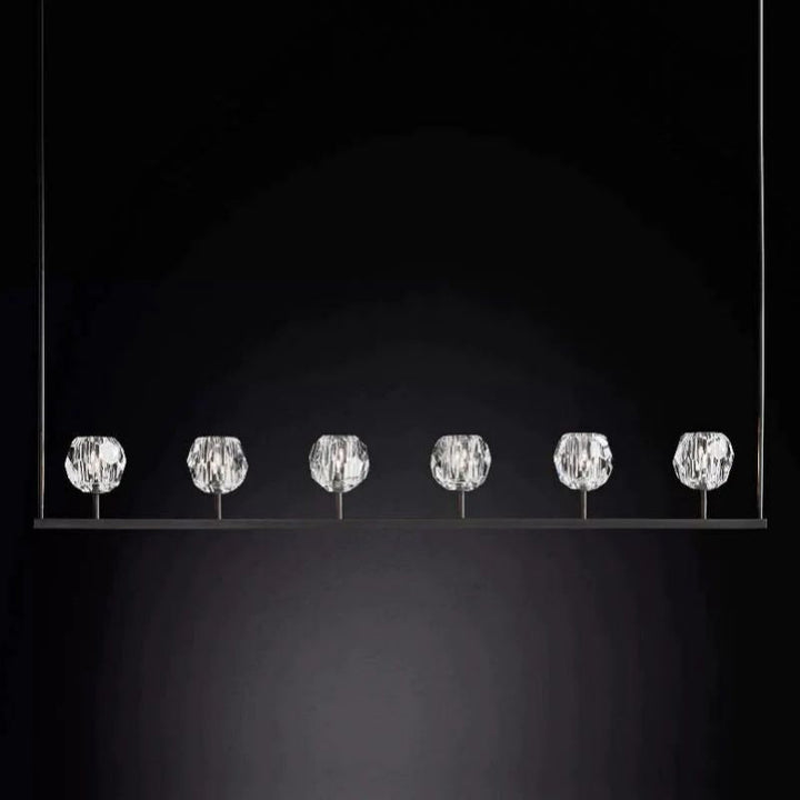 Balle Crystal Linear Chandelier 60"