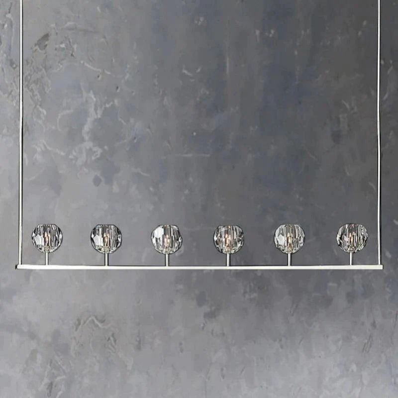 Balle Crystal Linear Chandelier 60"