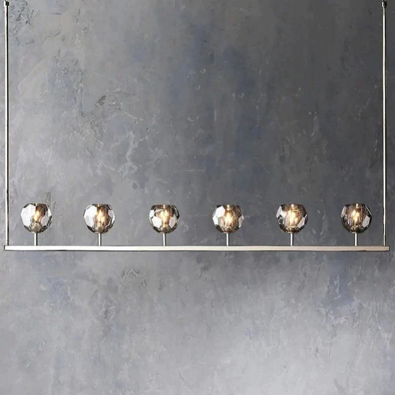 Balle Crystal Linear Chandelier 60"