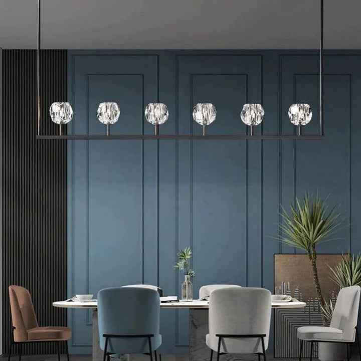 Balle Crystal Linear Chandelier 60"