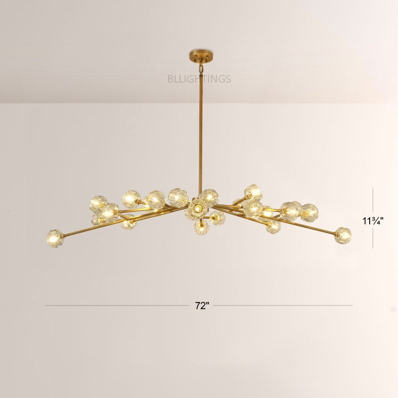 Balle Crystal Oval Chandelier 72"