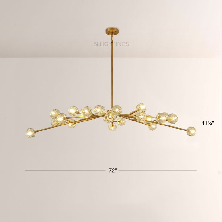 Balle Crystal Oval Chandelier 72"