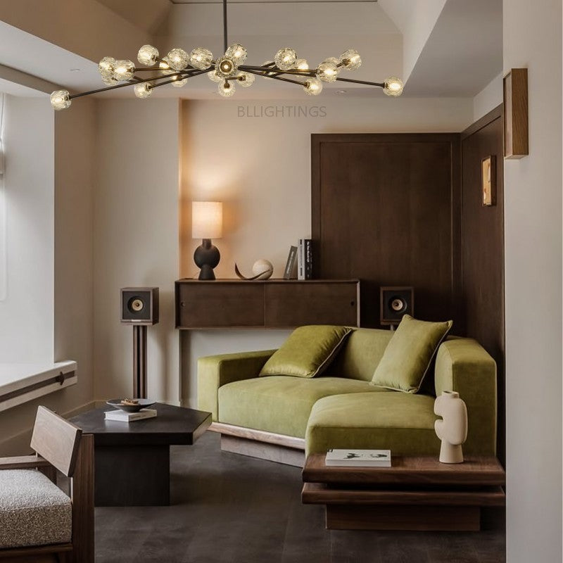 Balle Crystal Oval Chandelier 72"