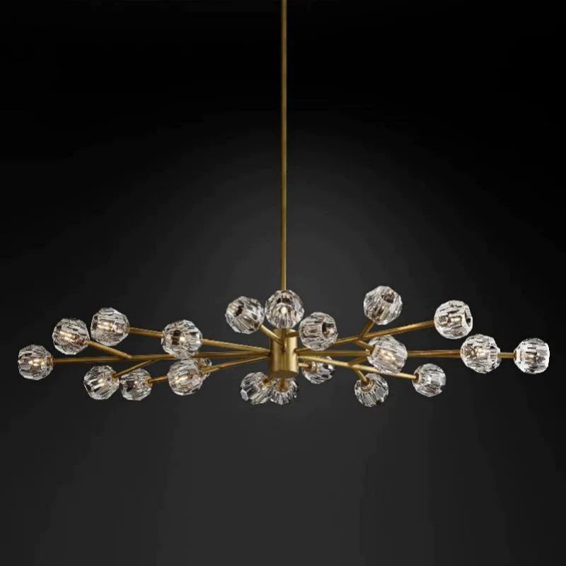 Balle Crystal Oval Chandelier 72"