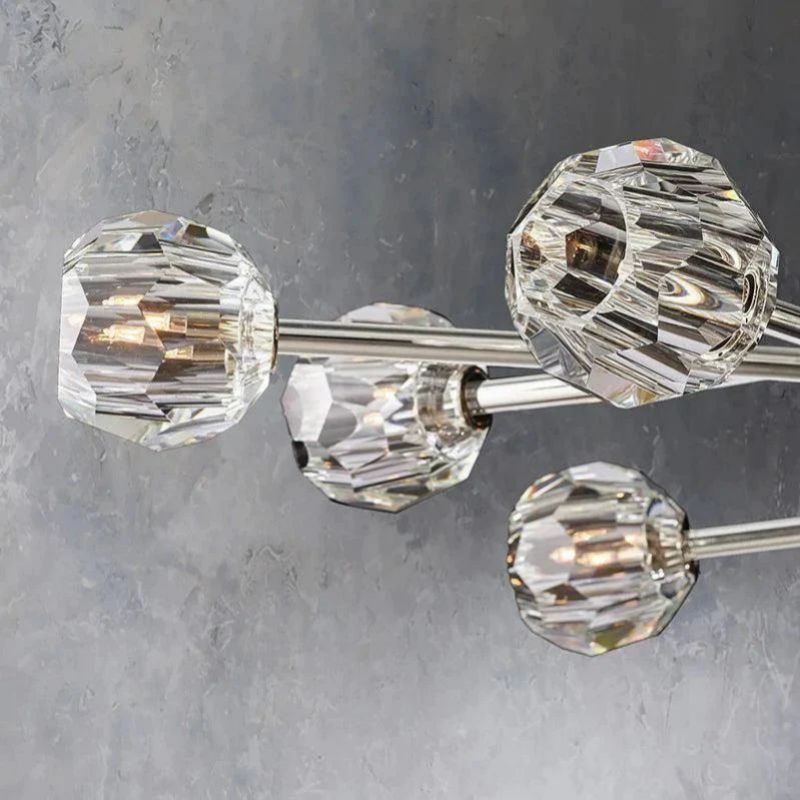 Balle Crystal Oval Chandelier 72"