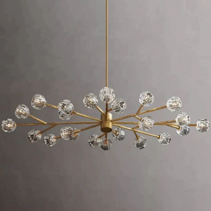 Balle Crystal Oval Chandelier 72"