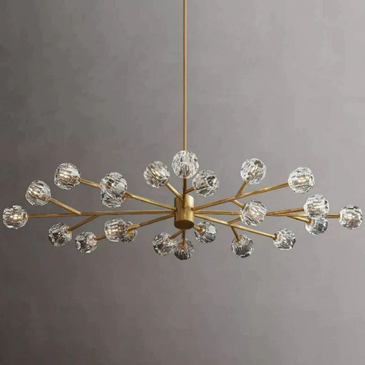 Balle Crystal Oval Chandelier 72"