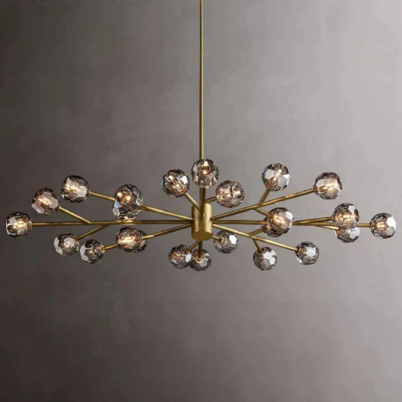 Balle Crystal Oval Chandelier 72"
