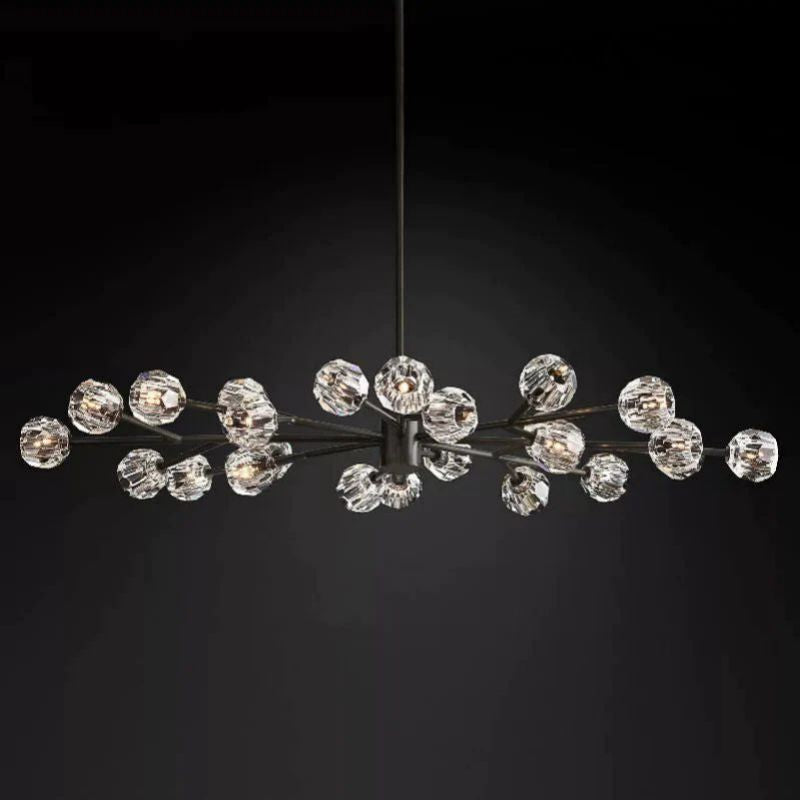 Balle Crystal Oval Chandelier 72"