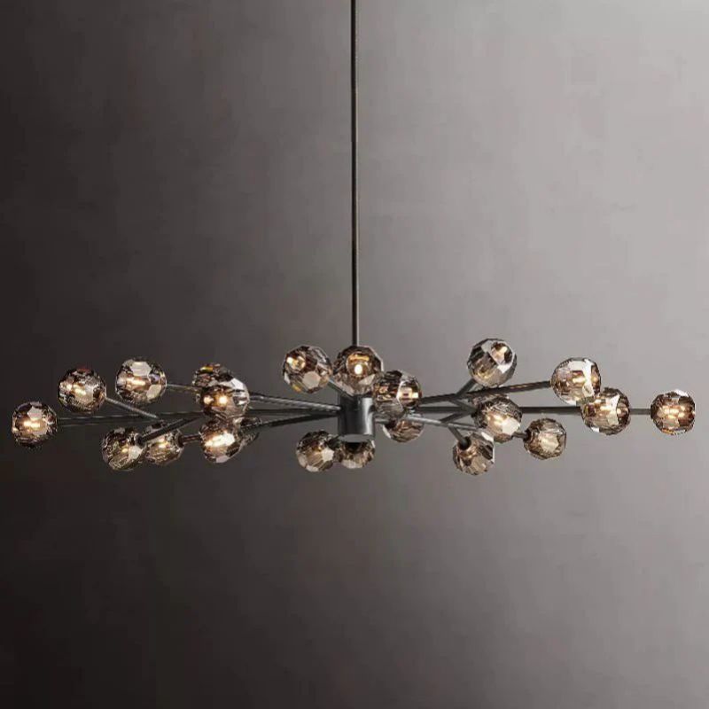 Balle Crystal Oval Chandelier 72"