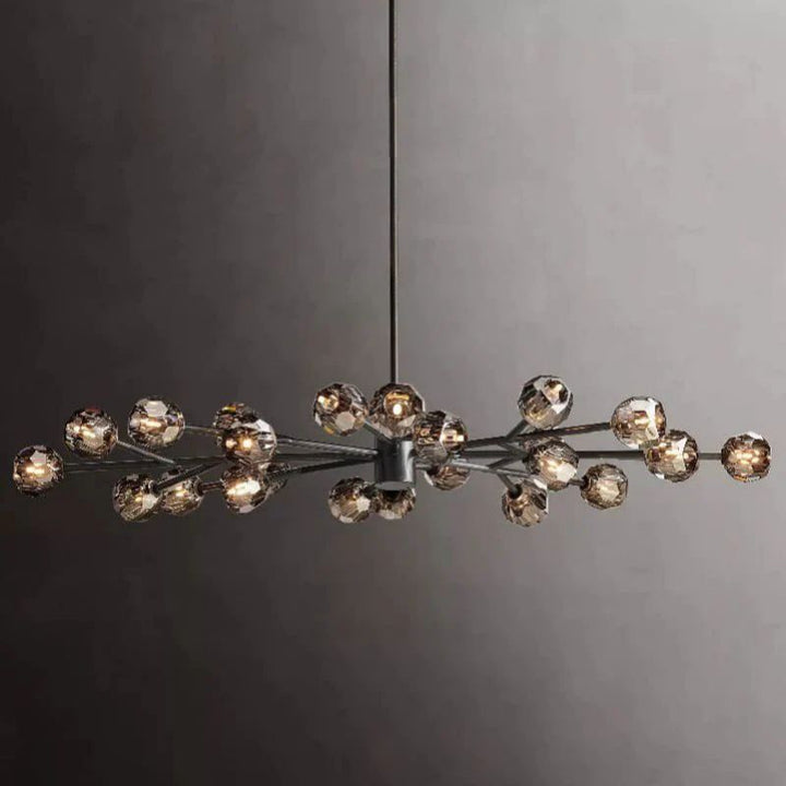 Balle Crystal Oval Chandelier 72"