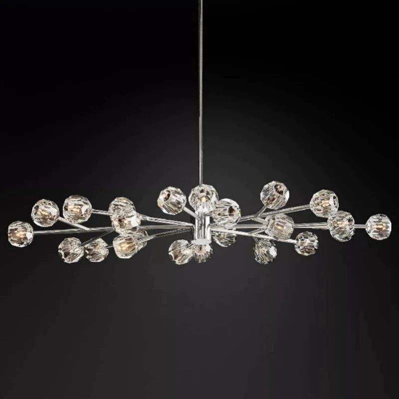 Balle Crystal Oval Chandelier 72"