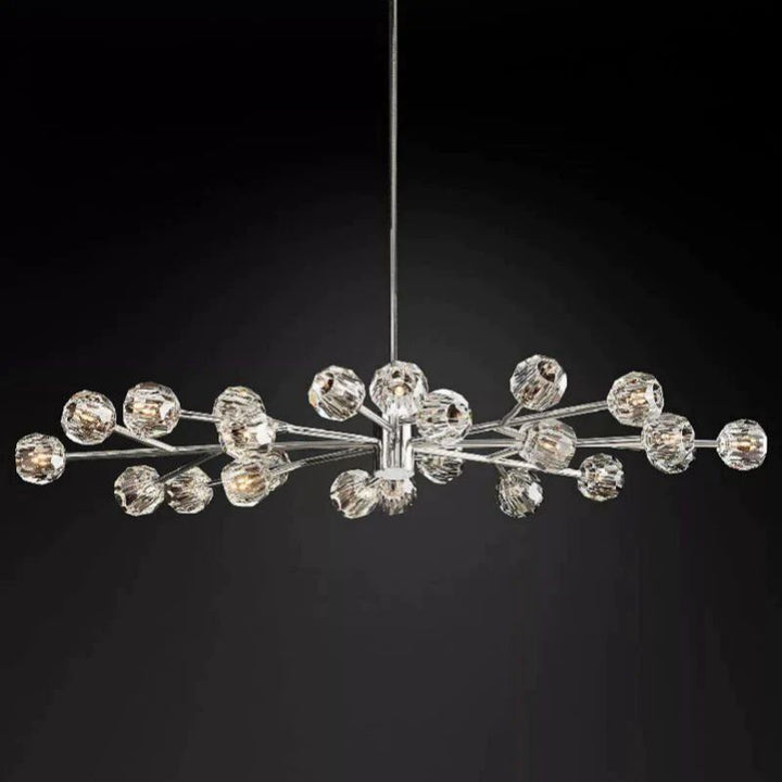 Balle Crystal Oval Chandelier 72"