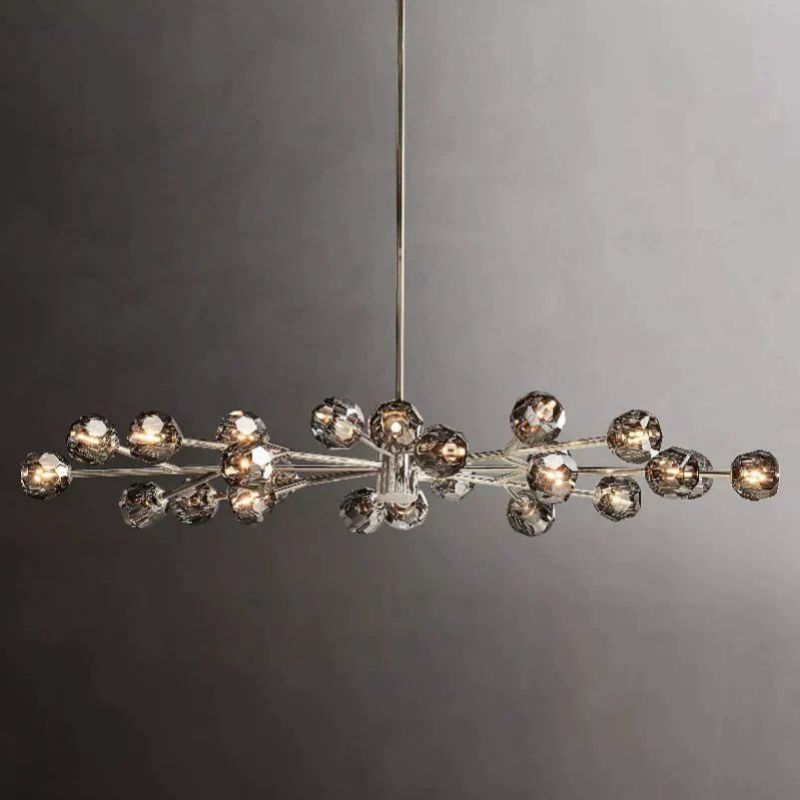 Balle Crystal Oval Chandelier 72"