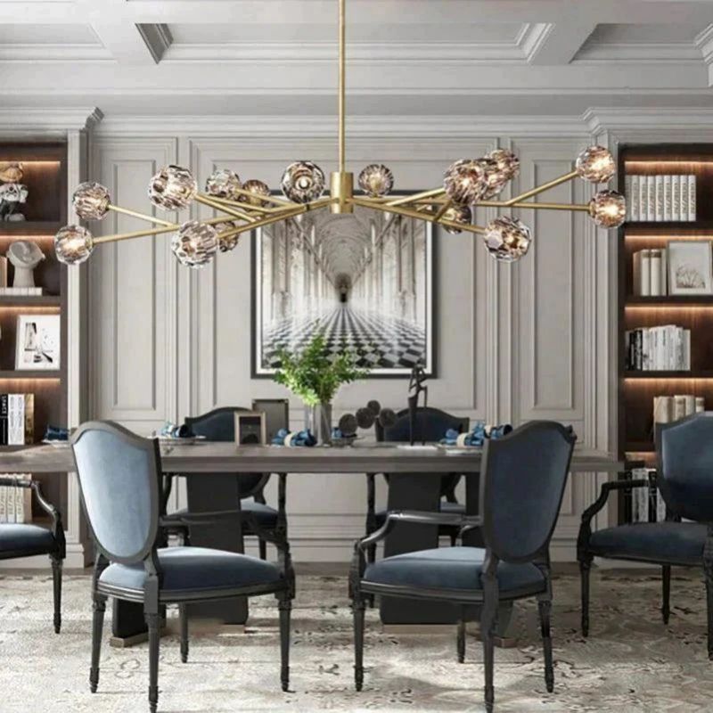 Balle Crystal Oval Chandelier 72"