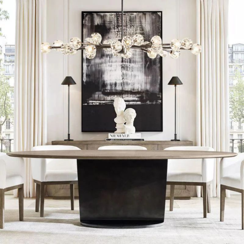 Balle Crystal Oval Chandelier 72"