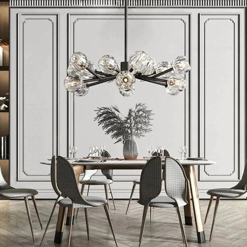 Balle Crystal Round Chandelier 36"