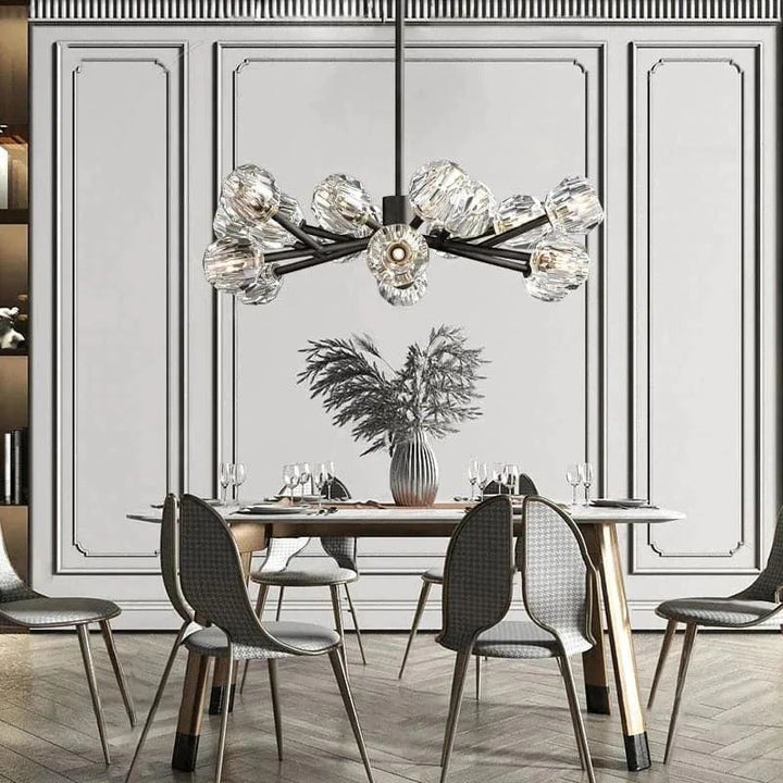 Balle Crystal Round Chandelier 36"