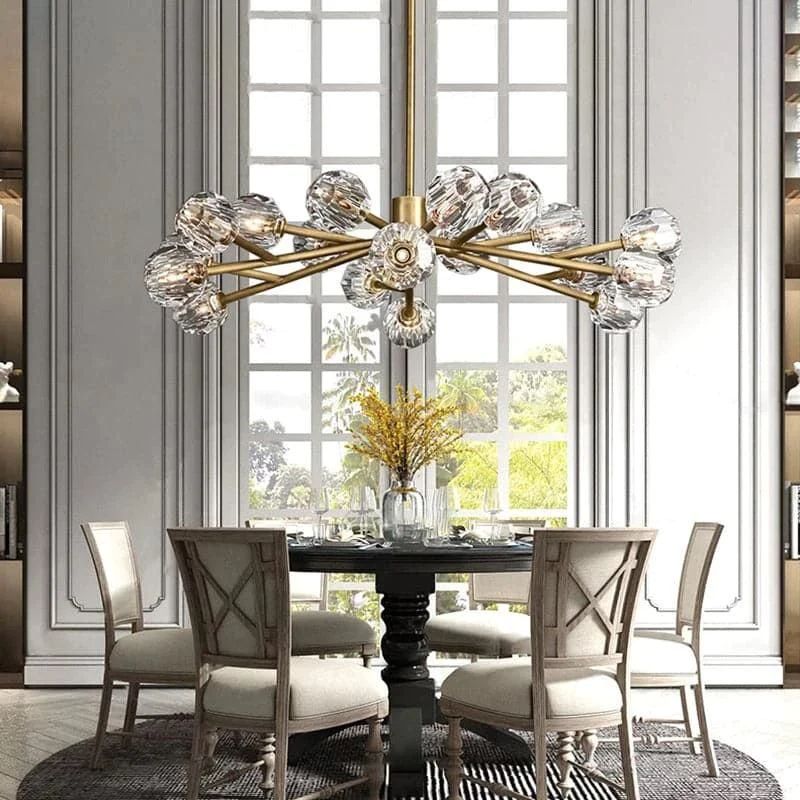 Balle Crystal Round Chandelier 36"