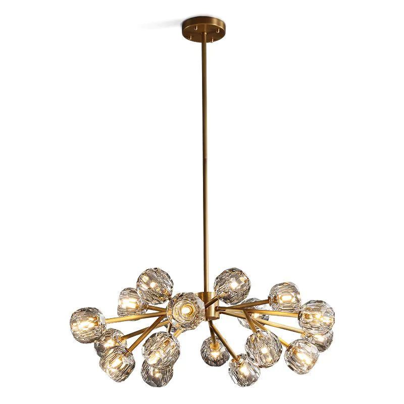Balle Crystal Round Chandelier 36"