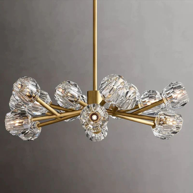Balle Crystal Round Chandelier 36"