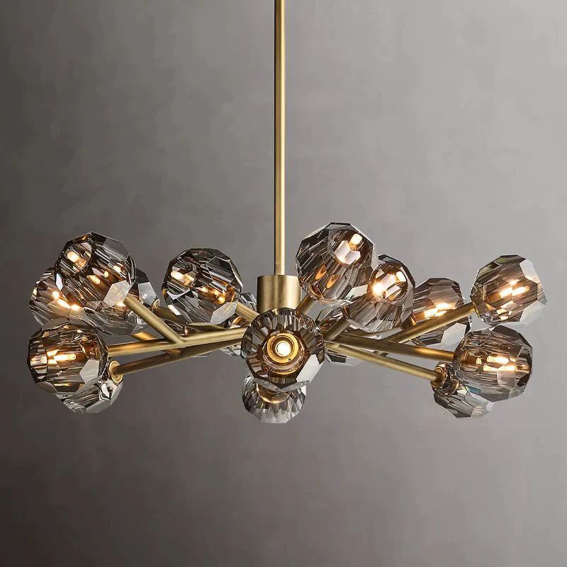 Balle Crystal Round Chandelier 36"