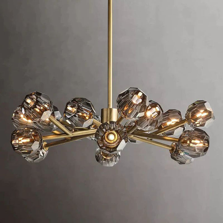 Balle Crystal Round Chandelier 36"
