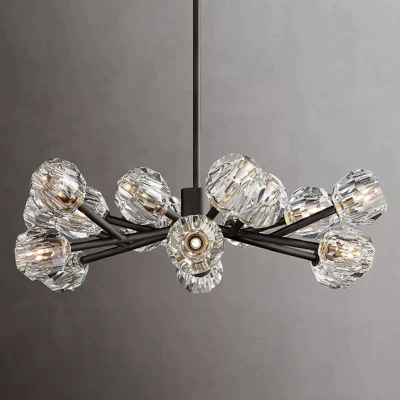 Balle Crystal Round Chandelier 36"