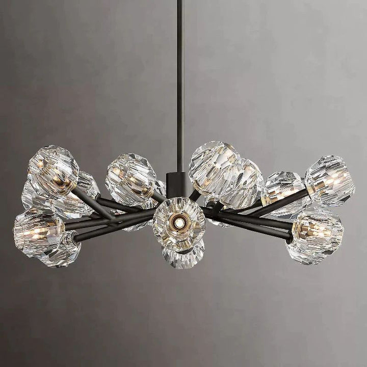 Balle Crystal Round Chandelier 36"