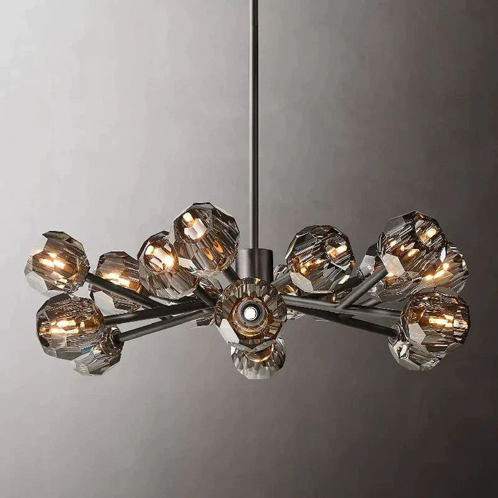 Balle Crystal Round Chandelier 36"