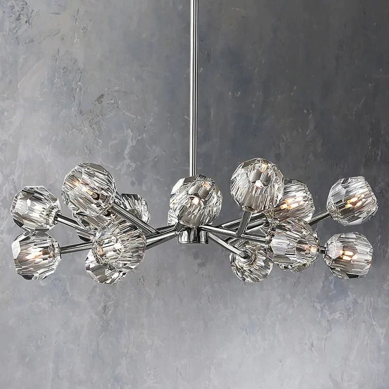 Balle Crystal Round Chandelier 36"