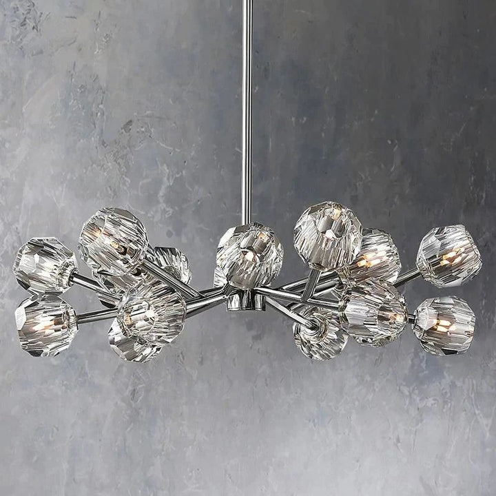 Balle Crystal Round Chandelier 36"
