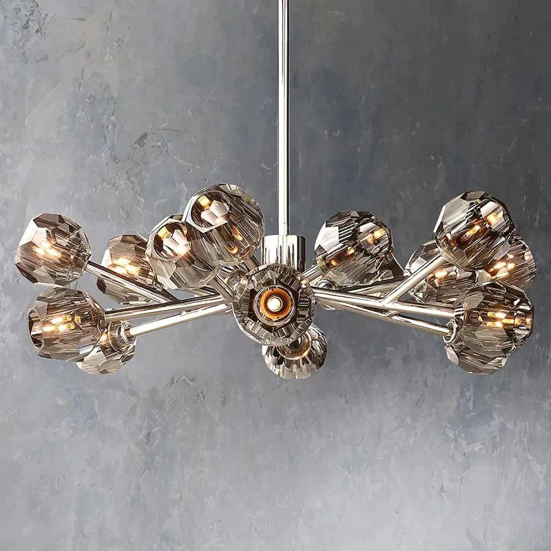 Balle Crystal Round Chandelier 36"