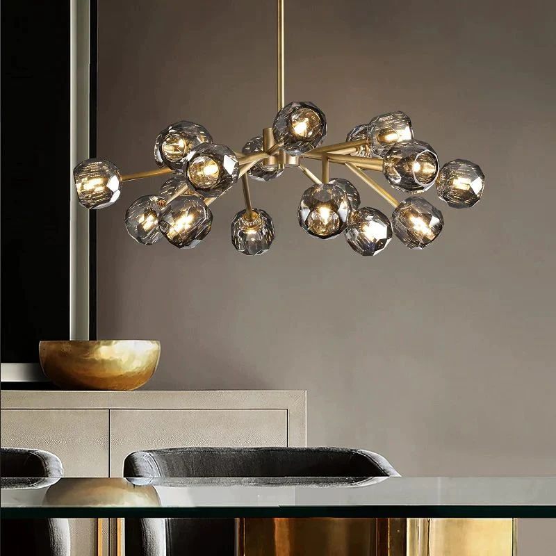 Balle Crystal Round Chandelier 36"