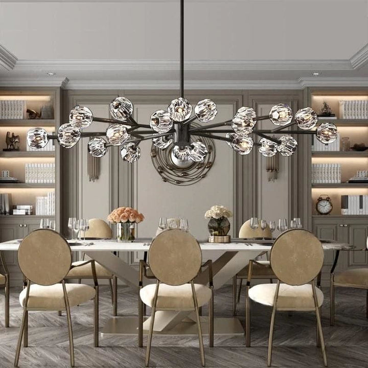 Balle Crystal Round Chandelier D72"