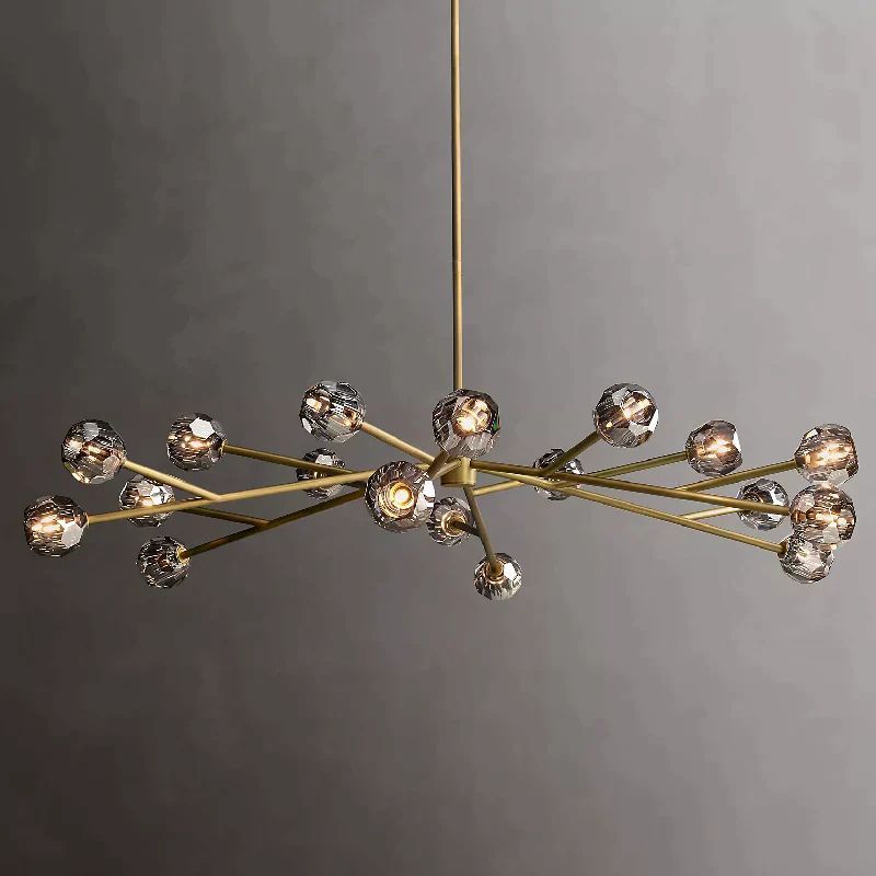 Balle Crystal Round Chandelier D72"