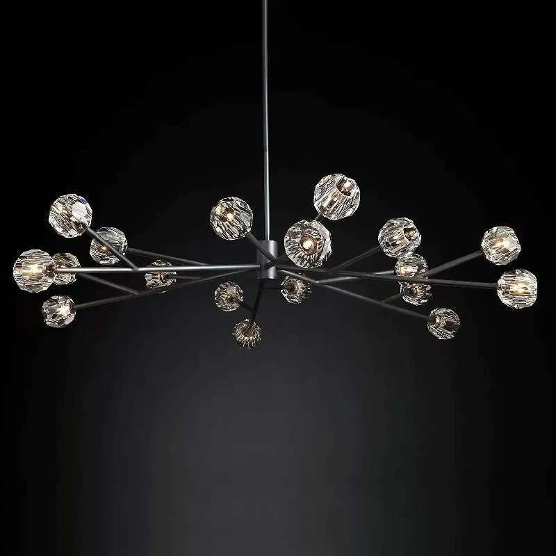 Balle Crystal Round Chandelier D72"