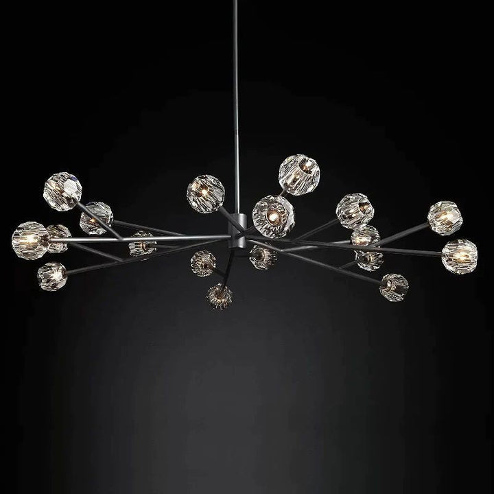 Balle Crystal Round Chandelier D72"