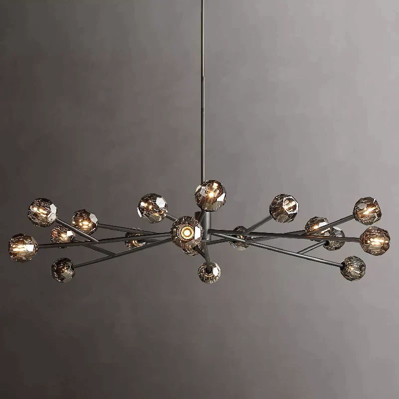 Balle Crystal Round Chandelier D72"