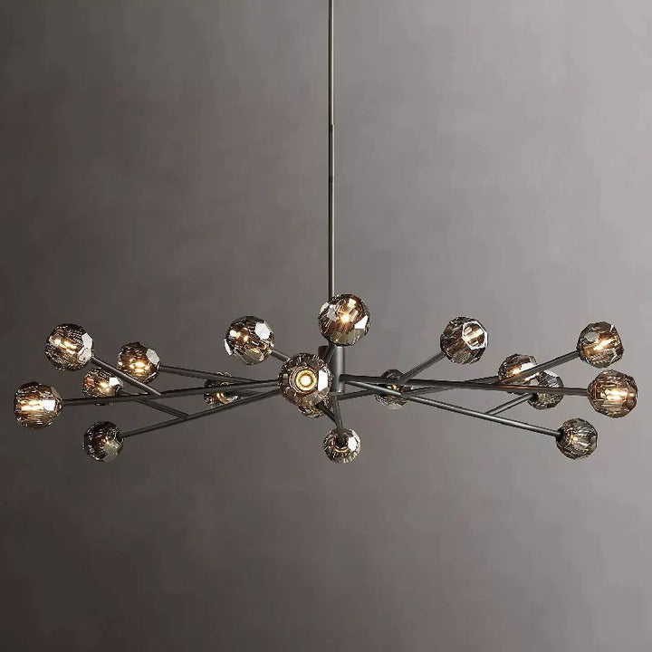 Balle Crystal Round Chandelier D72"
