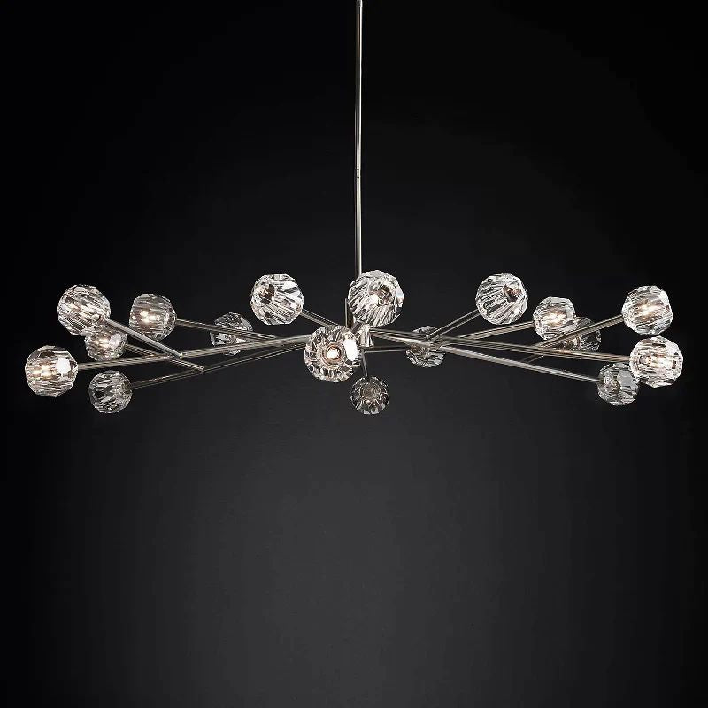 Balle Crystal Round Chandelier D72"