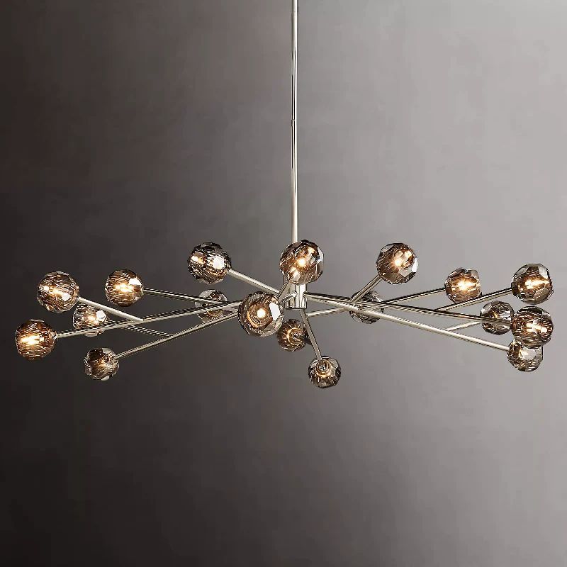 Balle Crystal Round Chandelier D72"