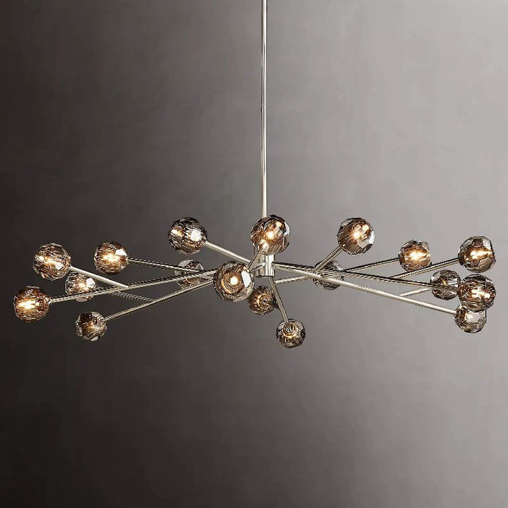 Balle Crystal Round Chandelier D72"
