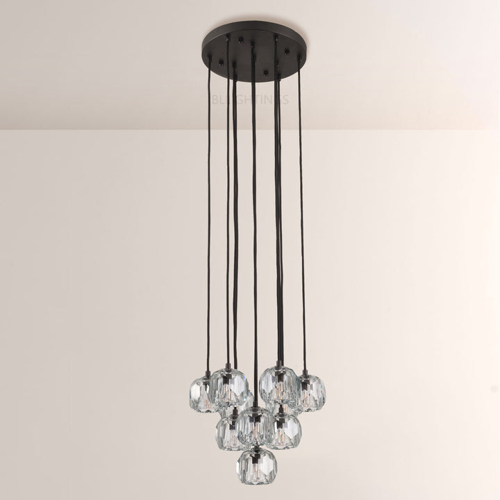 Balle Crystal Round Cluster Chandelier 14"