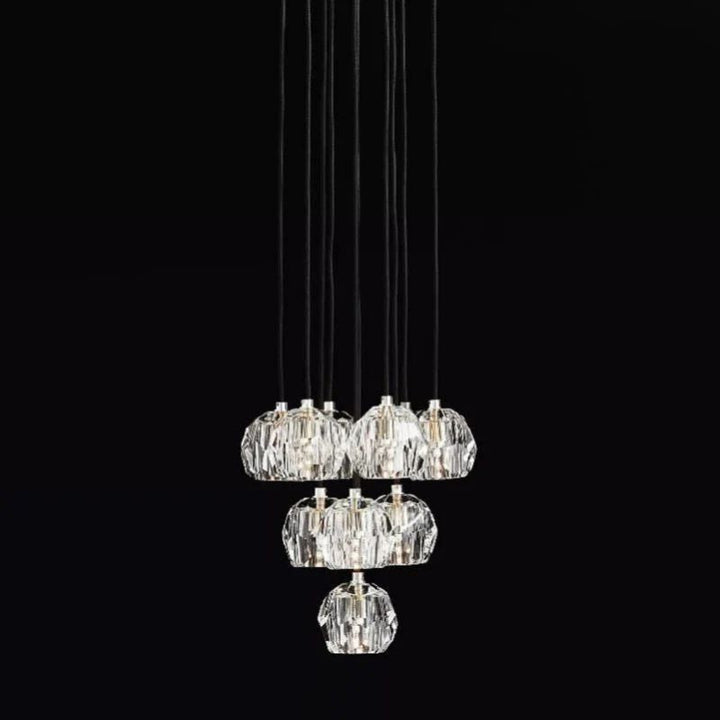 Balle Crystal Round Cluster Chandelier 14"
