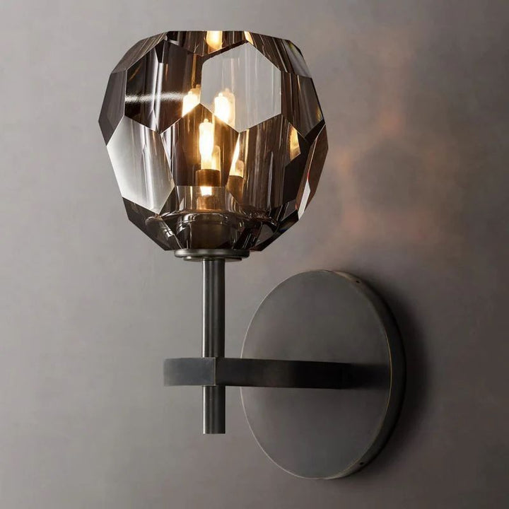 Balle Smoke Glass Sconce